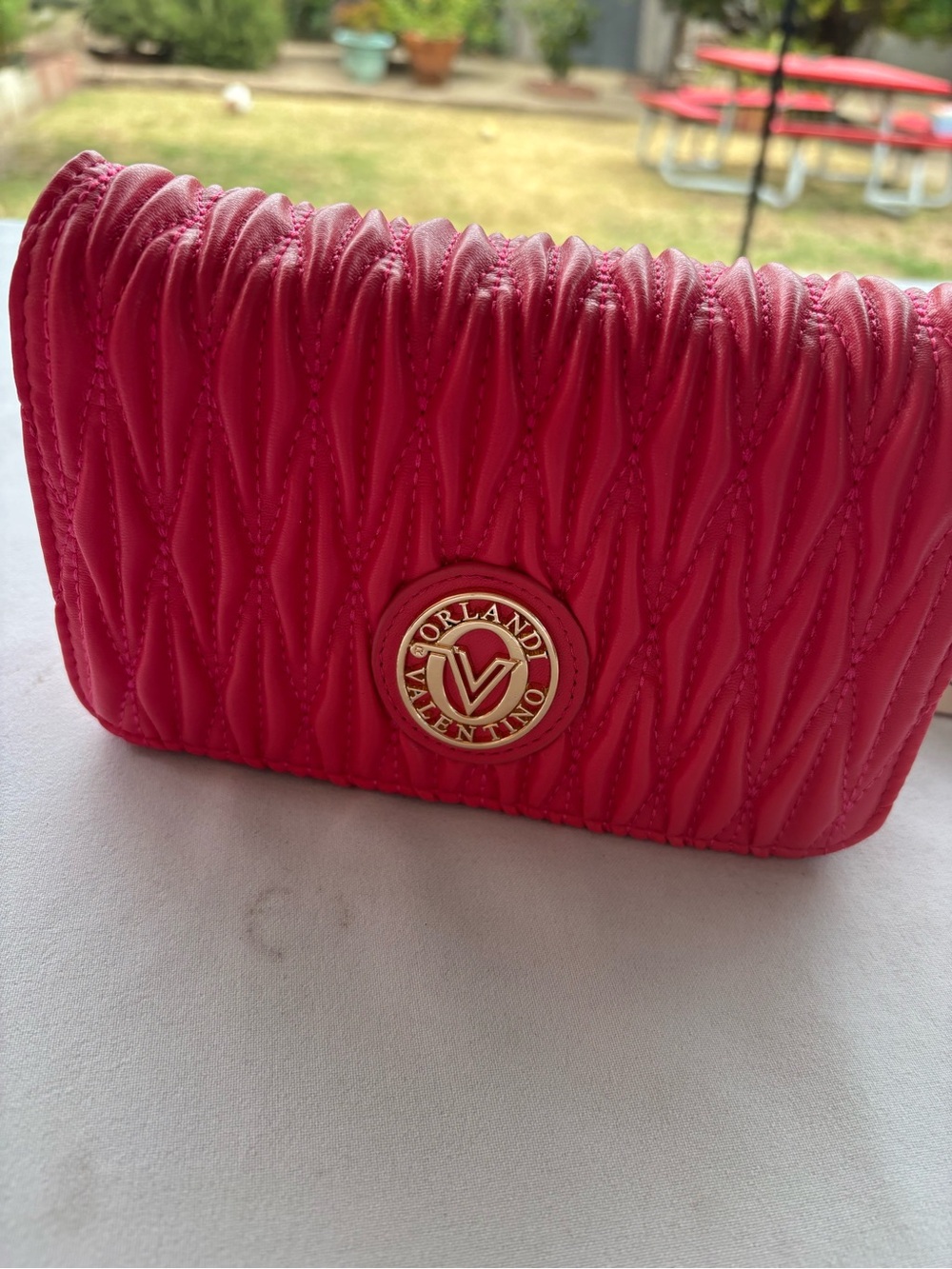 Women's Pink Quilted Crossbody Bag by Valentino Orlandi